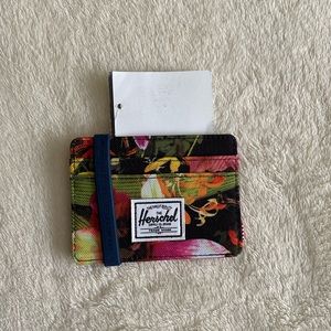 Brand New Herschel Charlie Wallet in Tropical Hibiscus